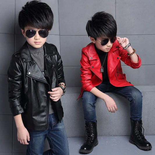 Stylish Boys' Leather Jacket