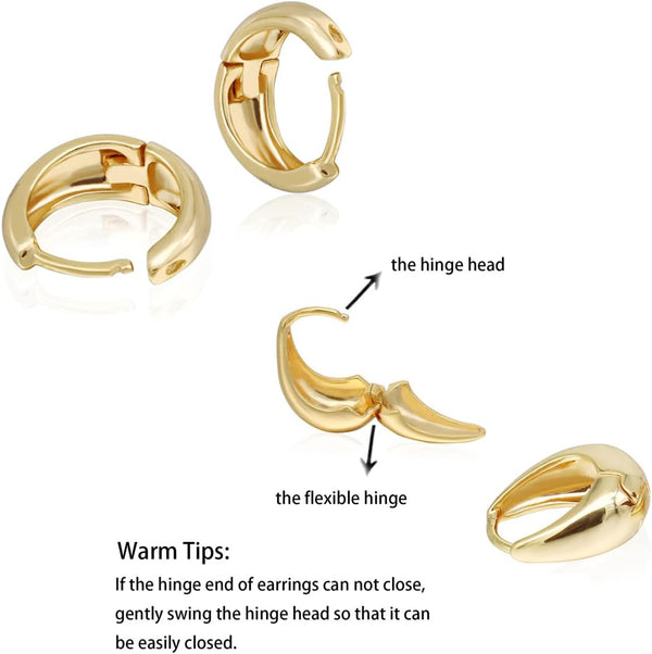 Elegant Gold Huggie Earrings