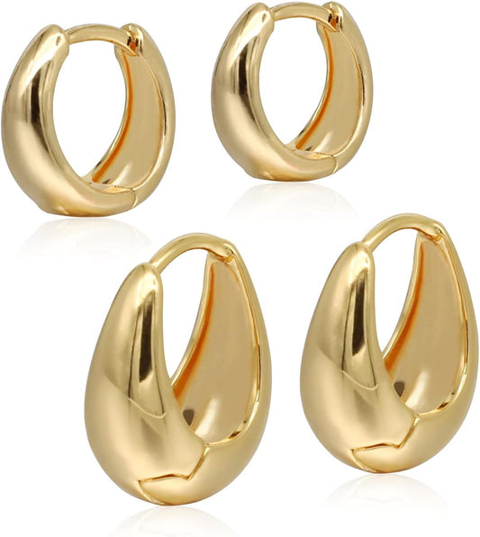 Elegant Gold Huggie Earrings