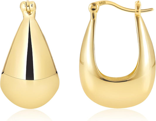 Golden Glam Hoop Earrings