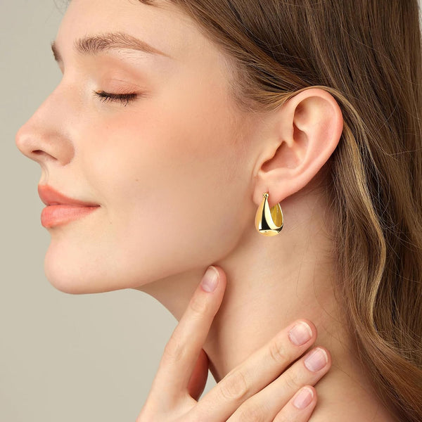 Golden Glam Hoop Earrings