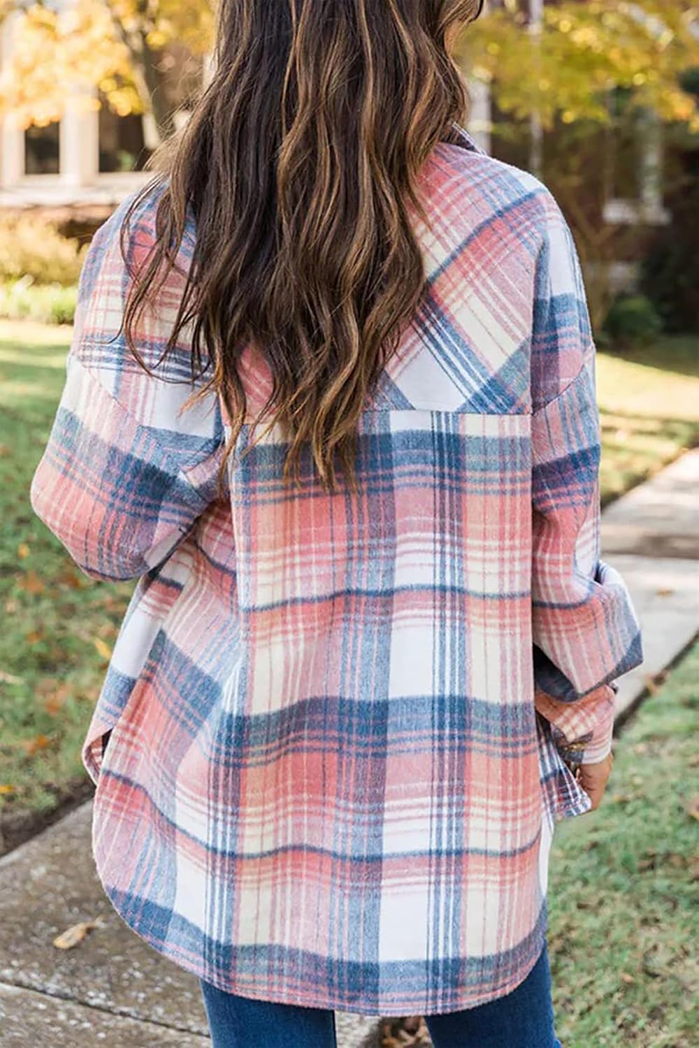 Cozy Plaid Button-Up Jacket