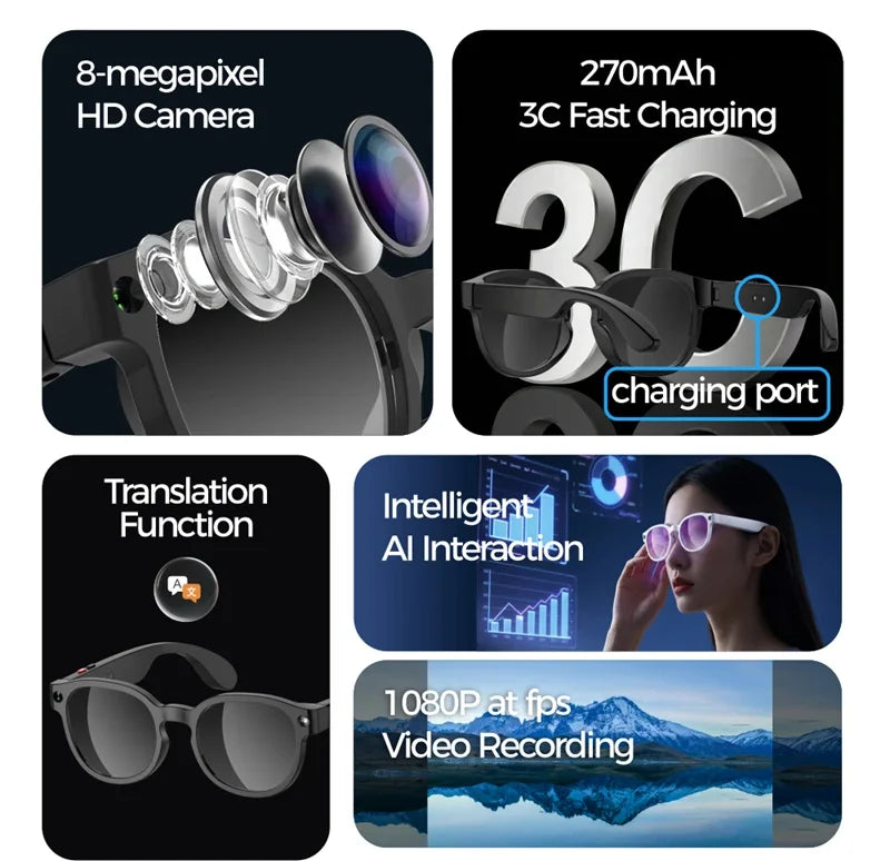 Smart AI Glasses with HD Camera