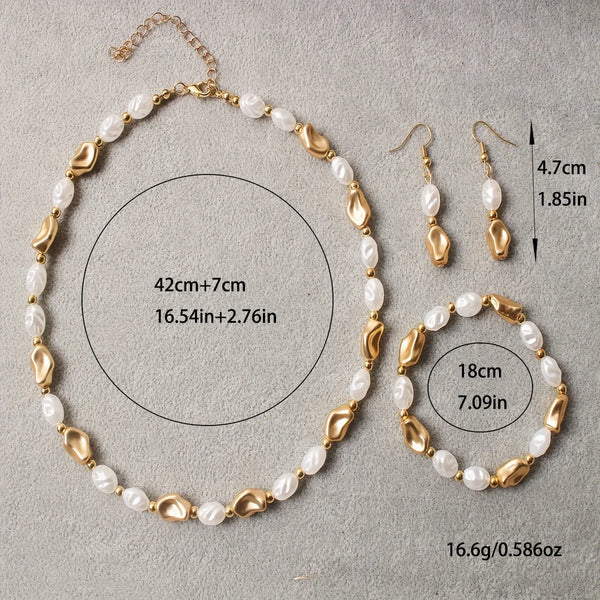 Elegant Pearl Vintage Jewelry Set