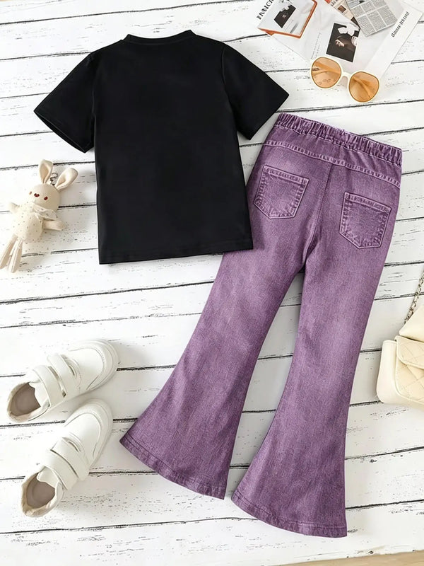 Girls-Summer-Casual-Outfit-Black-Short-Sleeve-Top-with-Smiley-Face-Print-Purple-Flared-Pants-with.jpeg