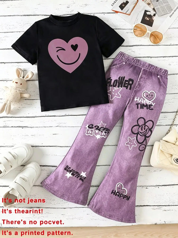 Smiley Face Summer Outfit for Girls