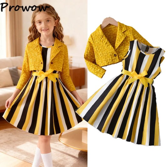 Chic Girls' Blazer Dress Set