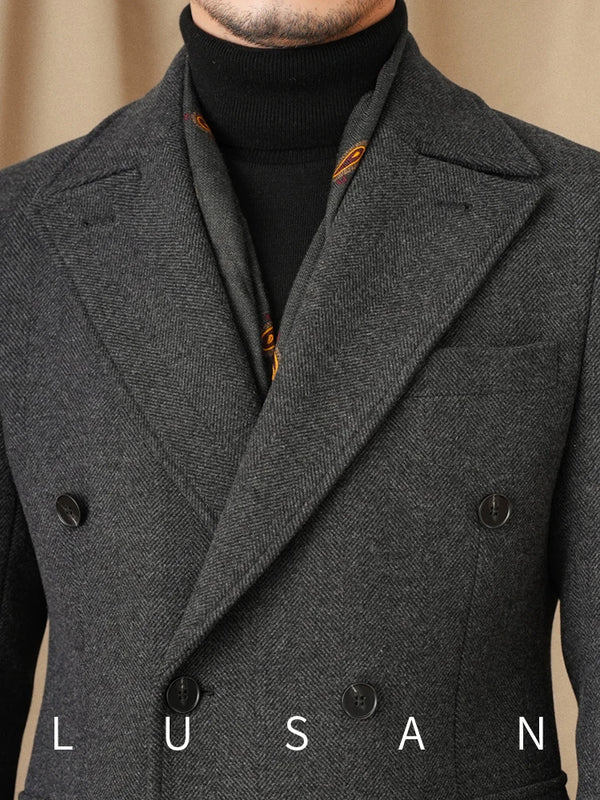 Cozy Italian Wool Polo Coat