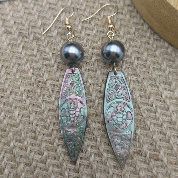Elegant Shell Leaf Earrings