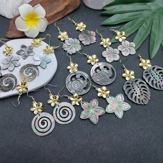 Gleaming Pearl Leaf Earrings