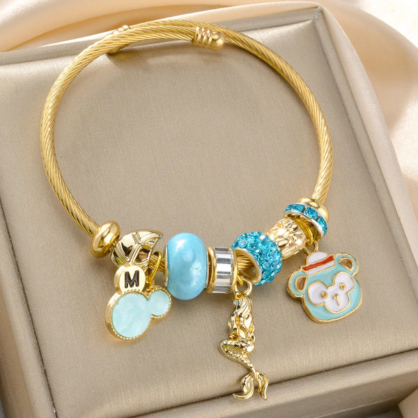 Blue Evil Eye Charm Bracelet