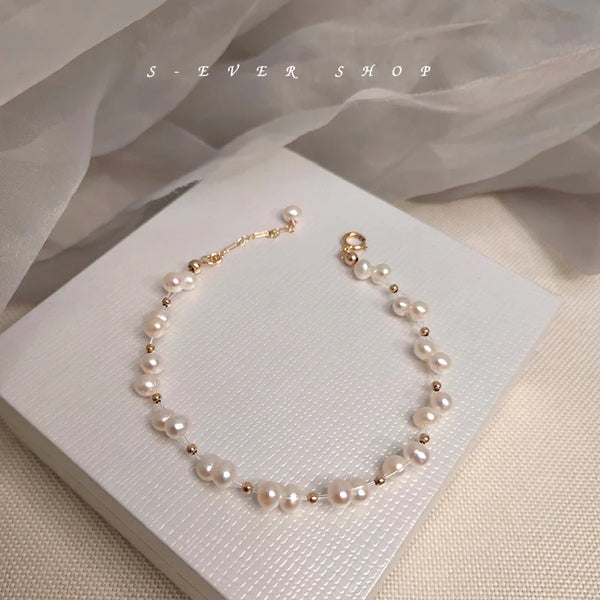 Elegant Pearl Flower Bracelet