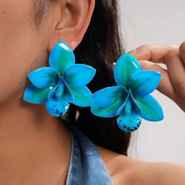 Vibrant Petal Blossom Earrings