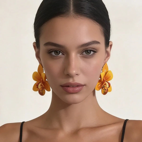 Colorful Flower Stud Earrings