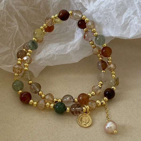 Graceful Pearl Crystal Bracelet