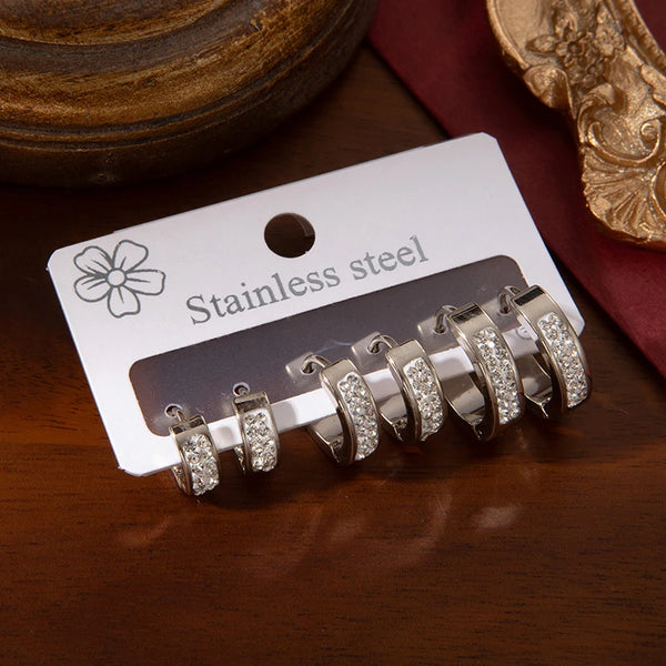 Elegant Zircon Hoop Earrings