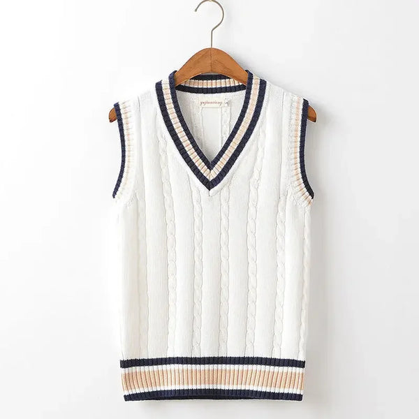 Retro Striped Sweater Vest