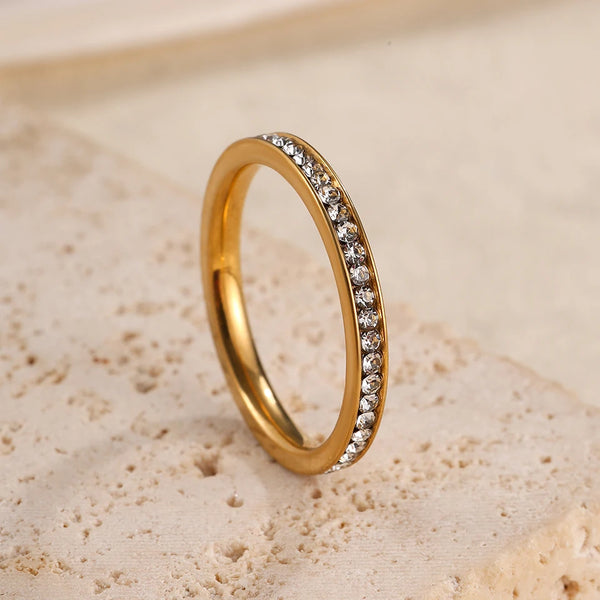 Dazzling Heart Zircon Rings Set