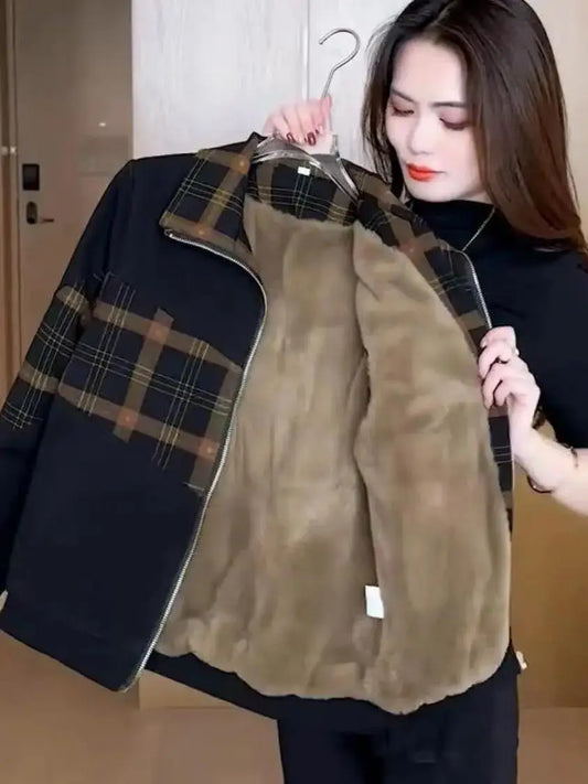 Cozy Plaid Fleece Jacket